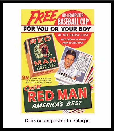 1952 Red Man Baseball Cards Ad